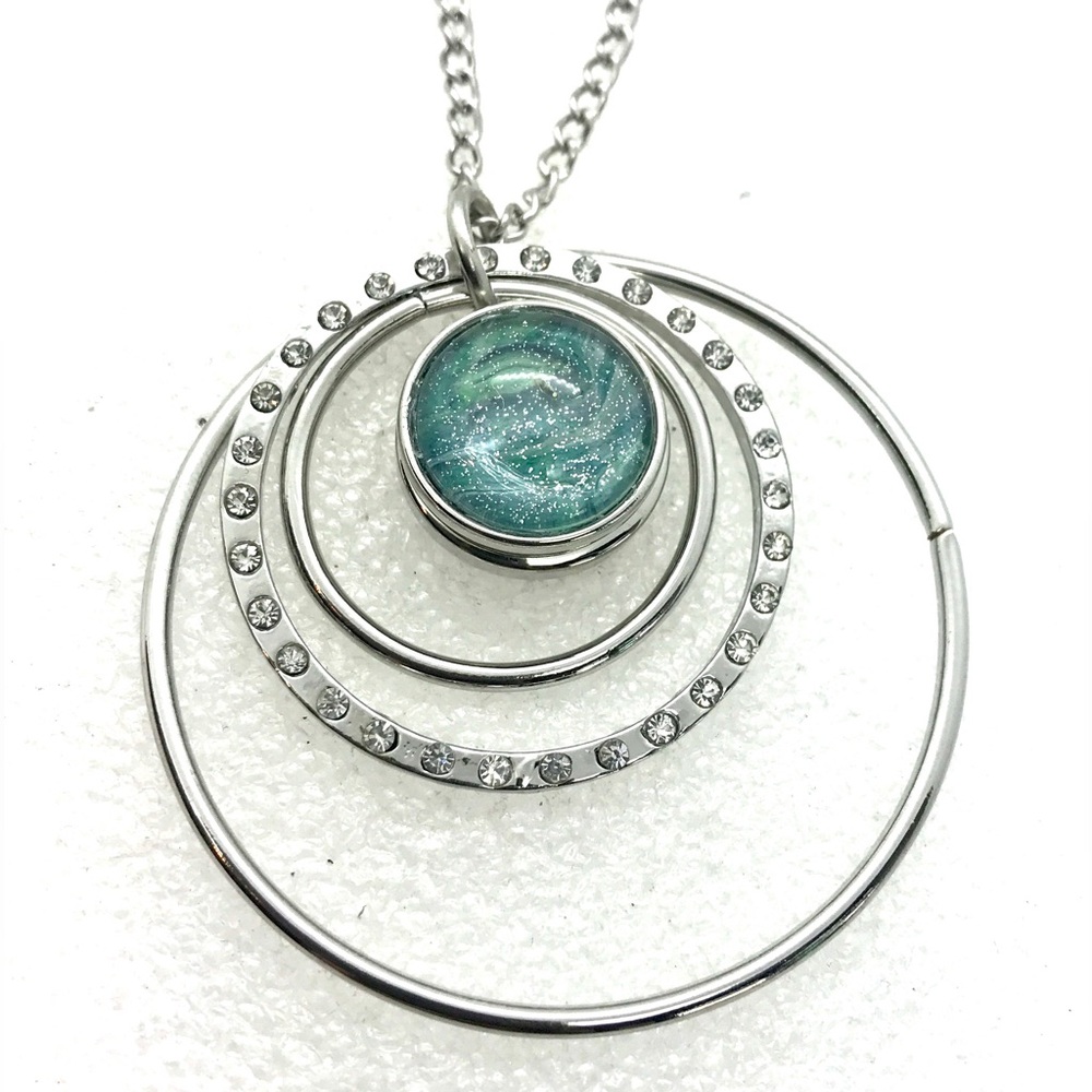 Necklace 20mm Snap Jewelry Hoops Rhinestones SN20